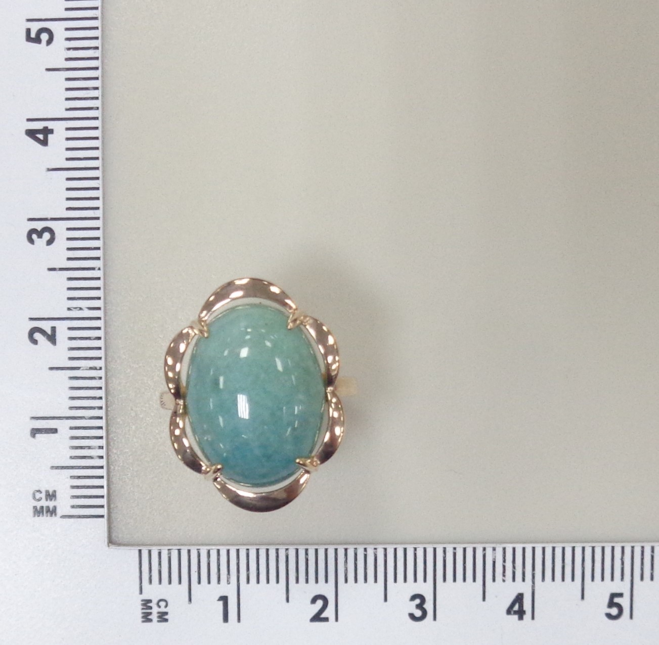 Серебряное кольцо с амазонитом